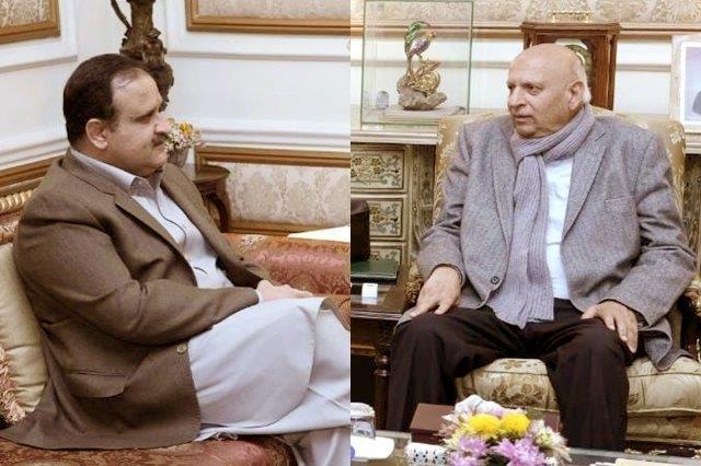 Meeting between Governor Punjab Chaudhry Muhammad Sarwar and Chief Minister Usman Bazdar