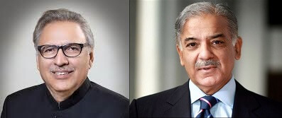 Arif Alvi and Shehbaz Sharif