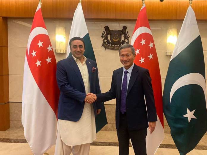 bilawal bhutto with Singapore FM