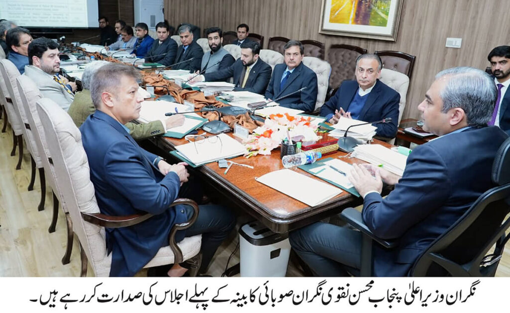 CM Mohsan Naqvi meeting with caretaker Punjab Cabinet