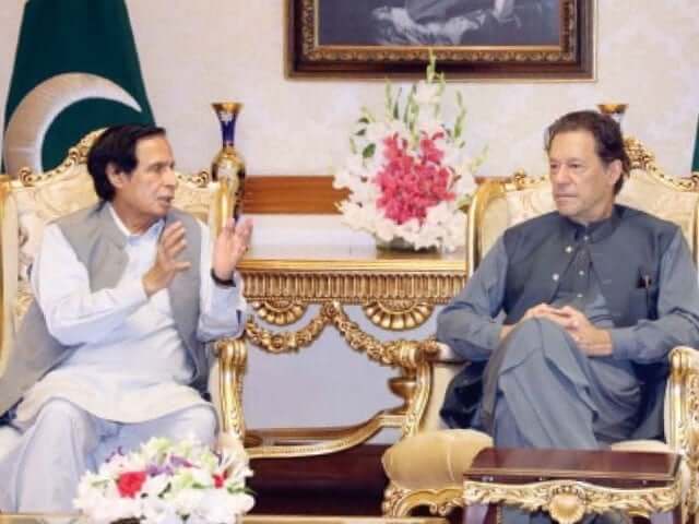 Pervaiz Elahi and Imran Khan