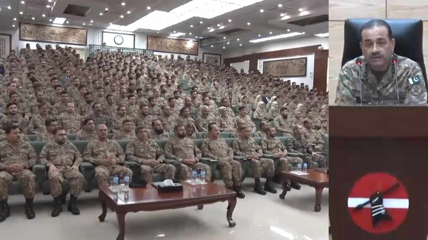 Army Chief General Asim Munir addressing Lahore Corps