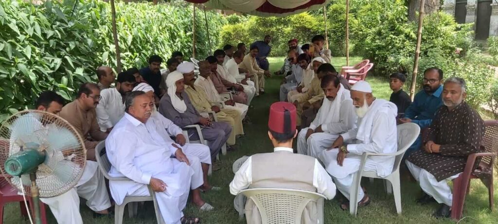 Tehsil Ahmedpur areas representatives meet with prince Bahawal Abbasi in the lawn of palace office
