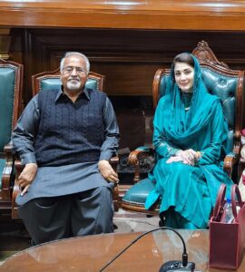 PMLQ MPA Hassan Askari Sheikh meets Newly Elect CM Punjab Marriam Nawaz in her chambers