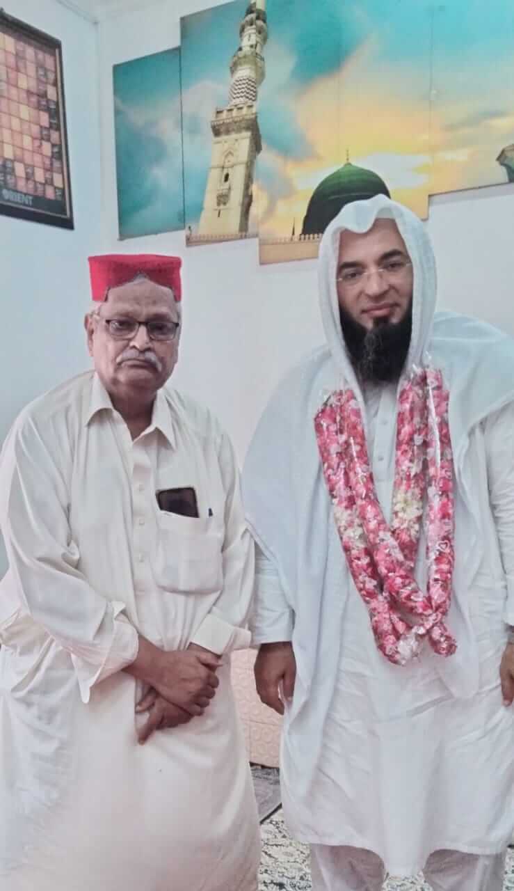 Famour spiritual leader Peer Syed Muhammad Shah Jarar returns after performing his 13th Umrahp