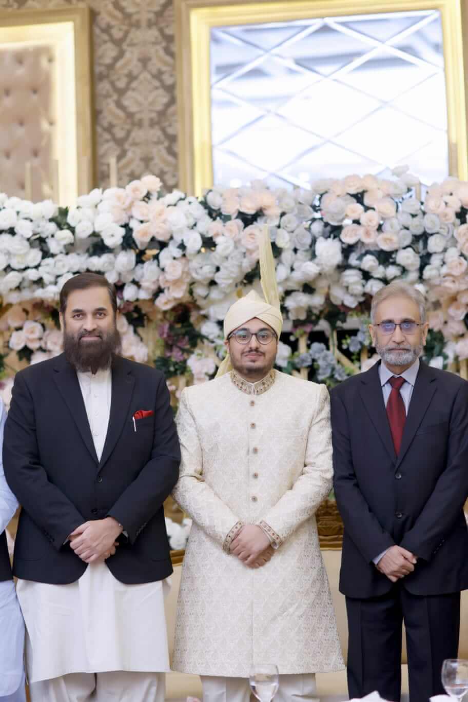 Dr Ahmed Hassan Khera with former Governor Punjab BalighurRehman and son-in-law Dr Umar Iqbal