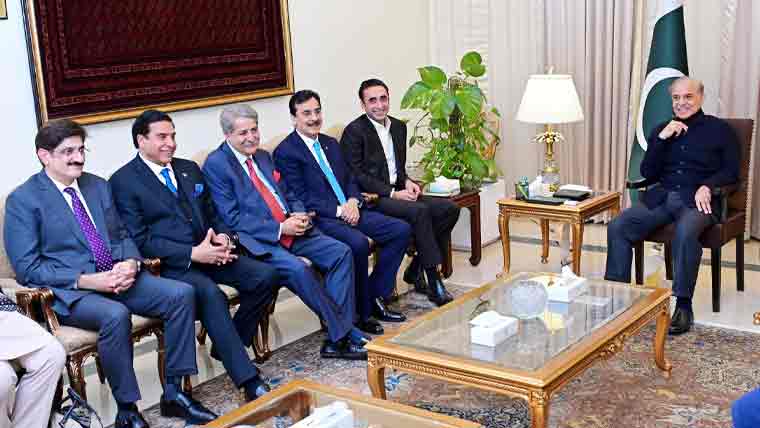 Bilwal Bhutto led delegation meets PM Shahbaz Sharif