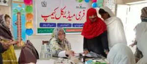 A view of Free Medical Camp organised by National Commission fpr Human Development