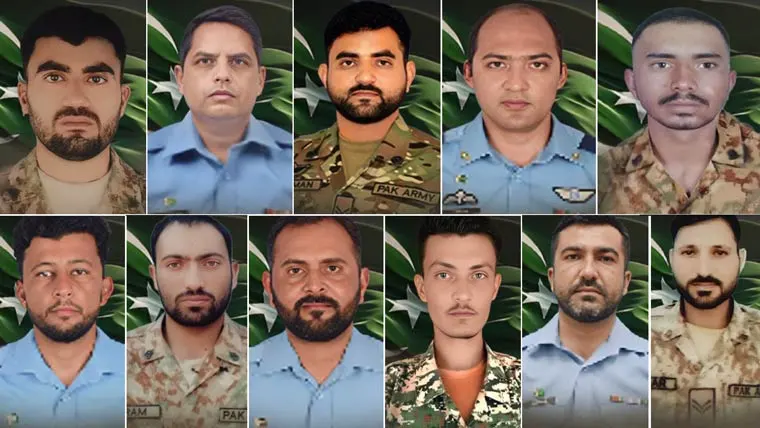 Martyred Pakistan Army and PAF personnels pics
