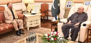 PPP leader Hafiz Hssain Ahmed Madni meets President Asif Zardari