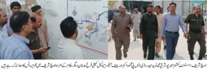 AC Naveed Haider & DSP Mehmood Akbar inspect Muarram Routes in Uchsharif