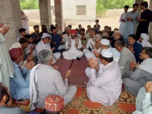 Crown Prince Bahawal Abbas Khan Abbasi pays rich tribute to martyr captain asif shikrani and attends fateha khwani mehfil in his basti shikrani Uchsharif