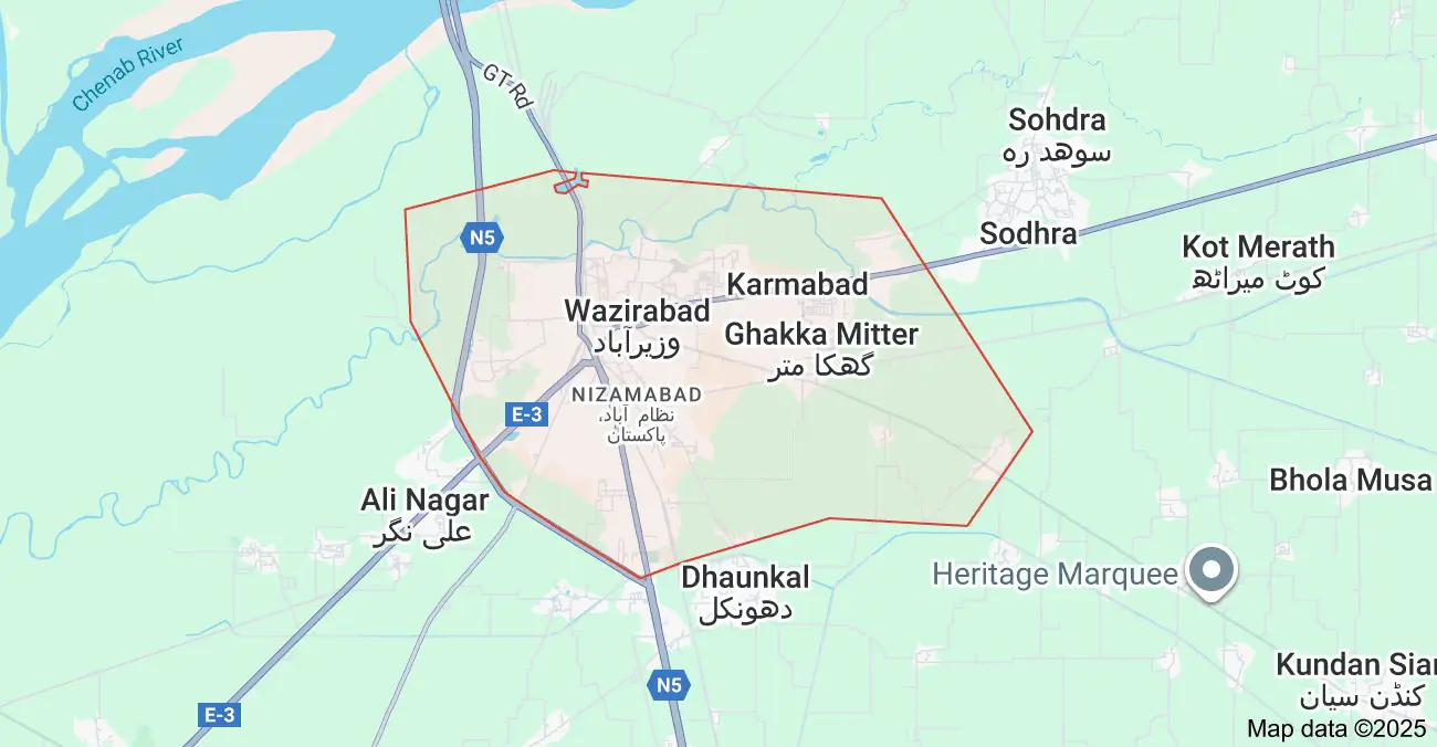 Wazirabad Map