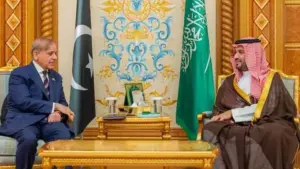pM Shahbaz meets MBS In Riyadh