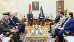 King of Jordan Shah Abdullah 11 meets PM Shahbaz Sharif