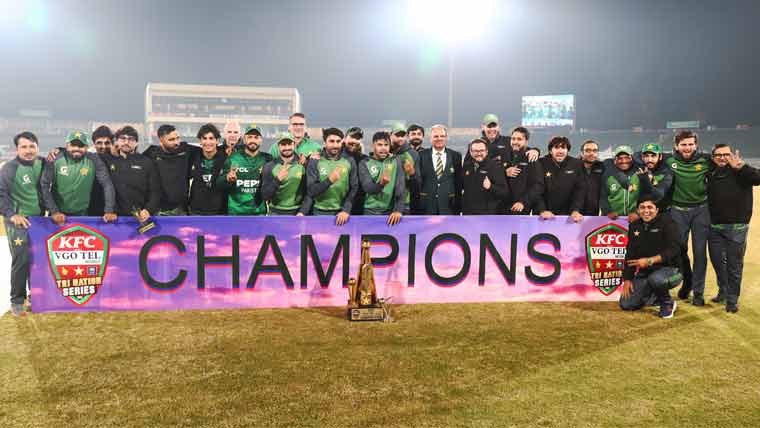 Pakistan defeated Sri Lanka by 6 wickets to win the T20 Tri-Series.