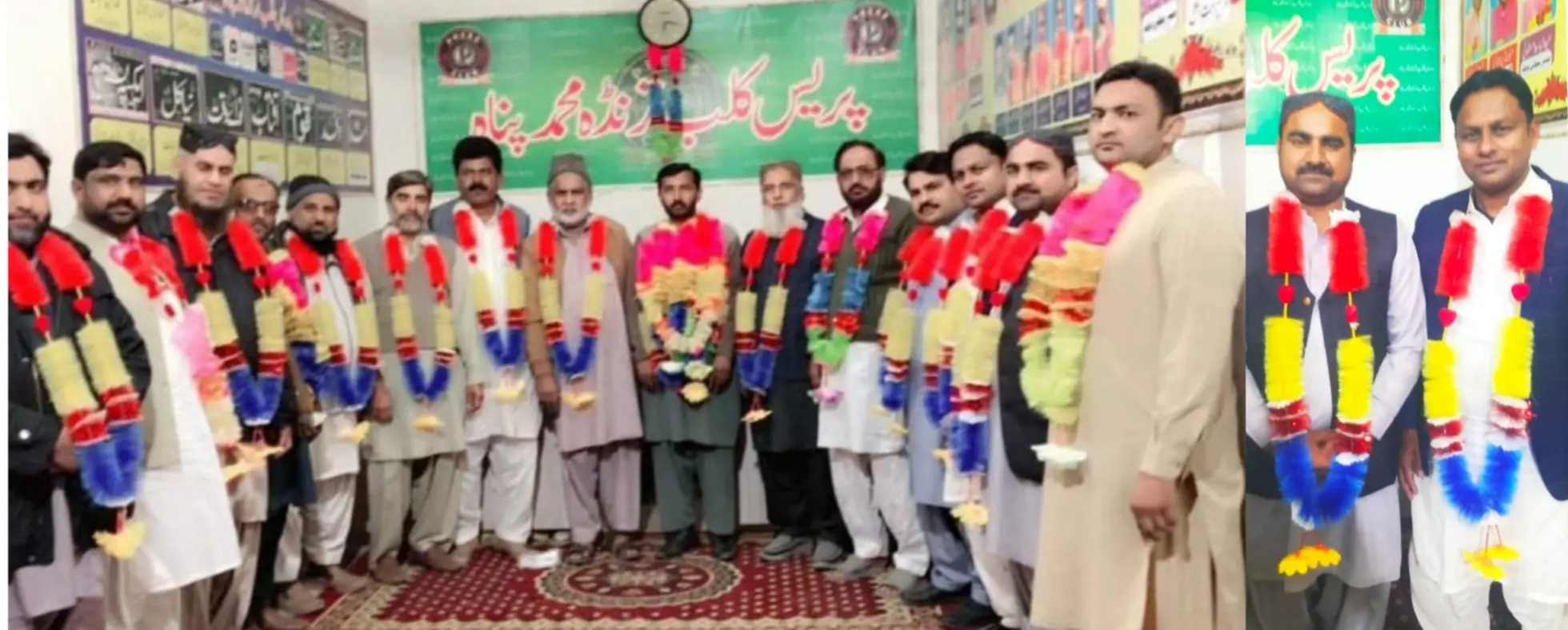 Press Club Tranda Muhammad Panah Elected Office Holders Group Photo