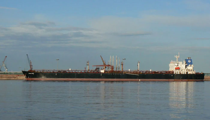 Pakistani ship Khairpur, loaded with diesel, turns back after entering the Strait of Hormuz.