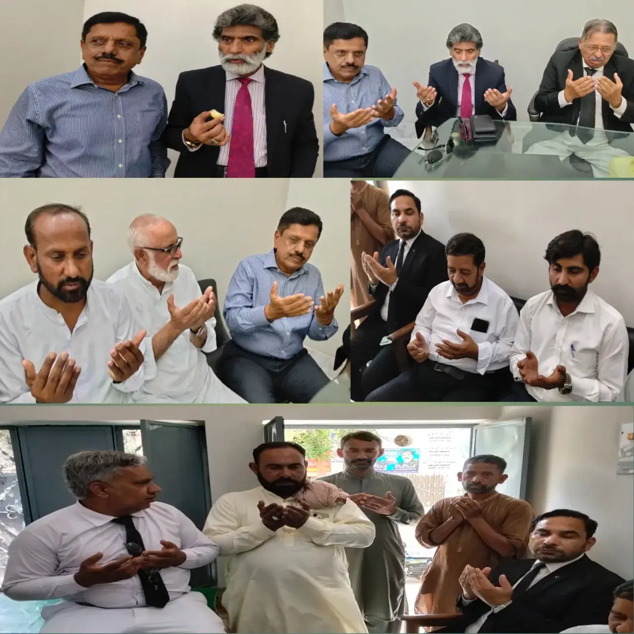 Prayer ceremony held at the inauguration of the chamber of former Tehsil Bar Association President, Khalid Khan Baloch.