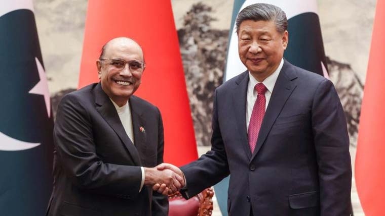 "Exchange of congratulatory messages on the 75th anniversary of Pakistan-China diplomatic relations."