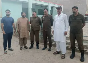 "DSP Chaudhry Muhammad Javed Akhtar visits Qasr Zain-ul-Abidin regarding arrangements for the central majalis of 8th and 9th Muharram-ul-Haram."