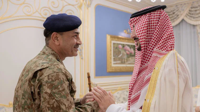 Field Marshal met Saudi Defence Minister Prince Khalid bin Salman, resolved to continue defence cooperation.