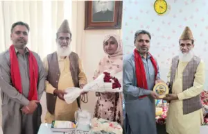 Professor Muhammad Aslam Malik visited Government Girls Graduate College and congratulated Professor Amira Sharif on assuming her new responsibilities as Principal.