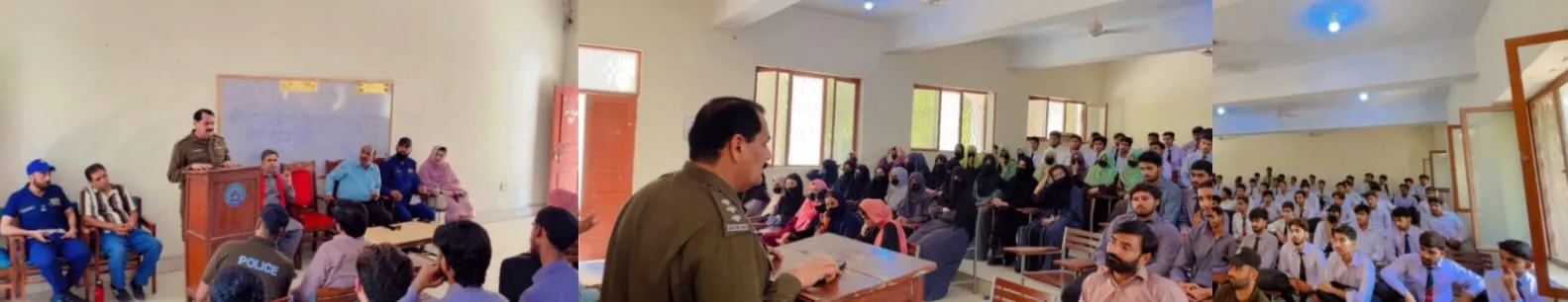 Seminar at Government Sadiq Abbas Graduate College on the Traffic Driving School and the importance of obeying traffic laws.