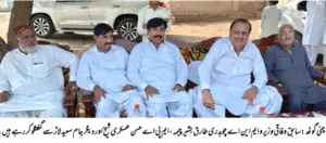 Tariq Bashir Cheema, Hassan Askari Sheikh and Mehr Muhammad Siddique visit Jam Saeed Ahmed Lar's home, congratulate him on release