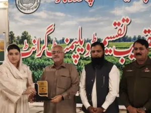 Event held under "Apna Khait, Apna Rozgar" scheme; pay orders of financial grants distributed among deserving and selected allottees