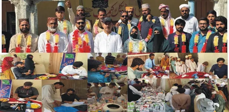 Fifth free medical camp organized by Jamaat-e-Ahl-e-Sunnat Uch Sharif; over 800 patients given free medical checkups and medicines