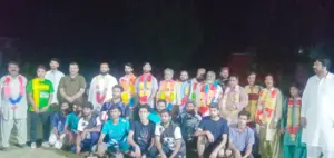 Second Rana Tiger Volleyball All-Tehsil Open Night Tournament opens spectacularly with fireworks display