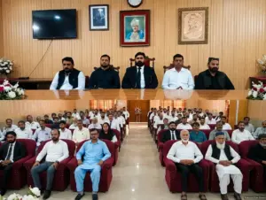 Bar Association holds condolence meeting Under Chairmanship of President Taj Muhammad Dhakko Advocate on Demise of Sardar Nazar Hussain Aslam Advocate